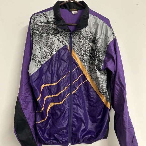 Louis Garneau Jacket Mens Large Full Zip Cycling Windbreaker Coat Purple - Picture 1 of 16